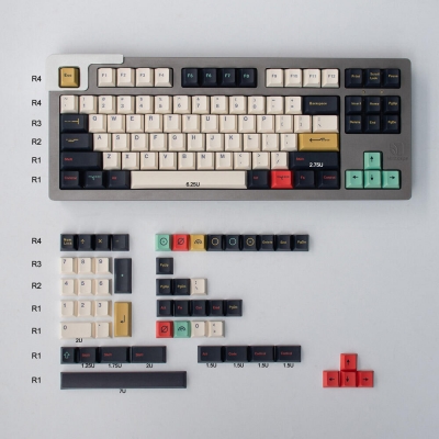 Metropolis GMK 104+35 Full PBT Dye Sublimation Keycaps Set for Cherry MX Mechanical Gaming Keyboard 64/75/87/104